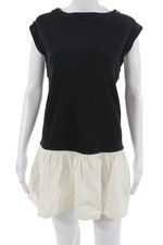 Free People Women Black Boho Tank T-Shirt Dress Short Sleeve Size XS