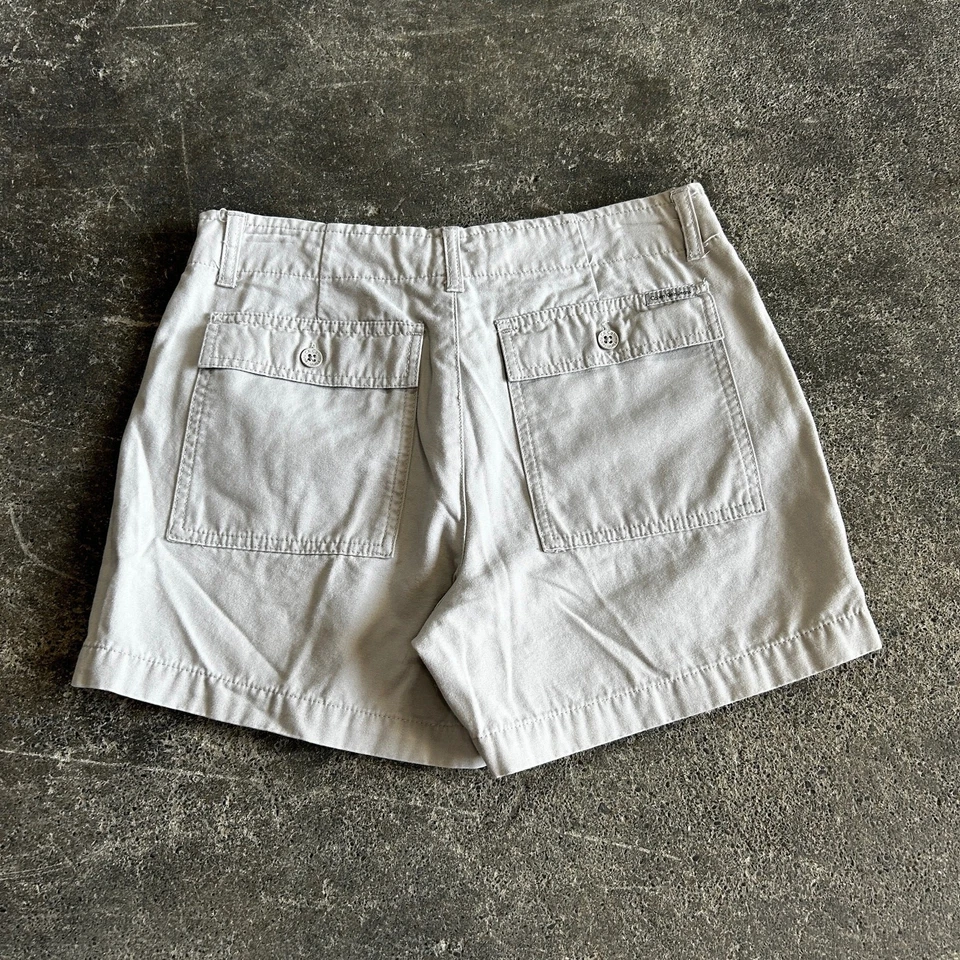 Vintage Y2K Calvin Klein Mom Shorts Womens 6 Ivory Cream High Waist Summer 4" - Image 4 of 4