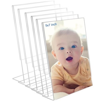 5x7 Acrylic Picture Frames, Set Of 6 Clear Acrylic Frameless Gift for Desktop...