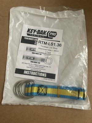 Key-Bak Toolmate Befestigungsgurt 1,36 kg Tragkraft mit D-Ring - 3er SET