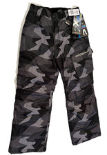 New Youth ZeroXposur Snow Ski Snowboard Pants Large Size 14-16 Black Camo