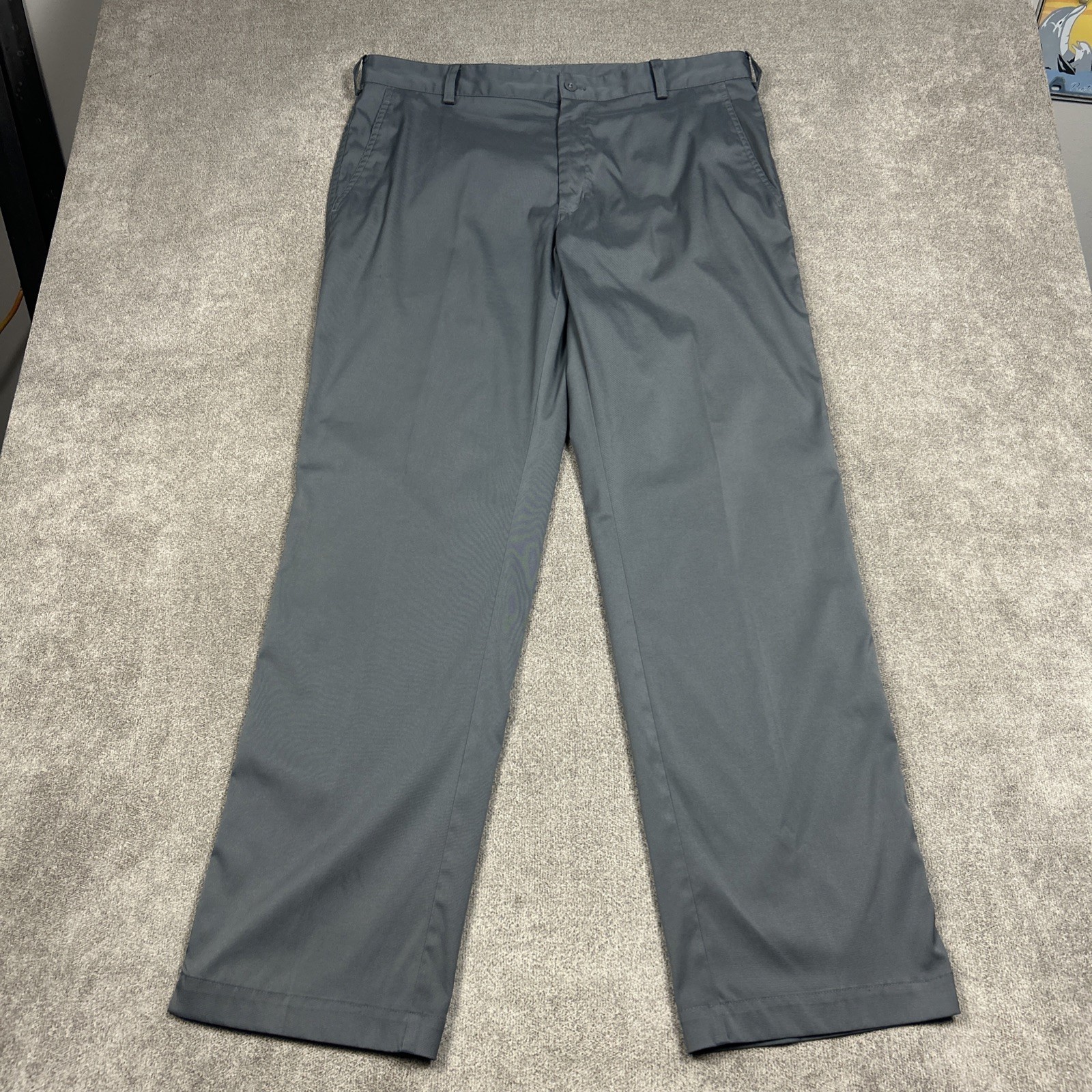 Nike Golf Pants Mens 36 x 32 Gray Straight Polyester Stretch Chino Performance