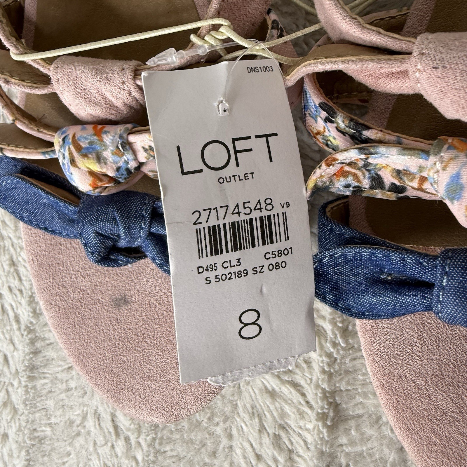 APL Sandalo loft rosa floreale denim fiocco slide slip on twee Cottagecore donna 8