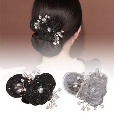 Cloth Flower Hair Bun Maker Exquisite Flexible Hair Styling Tool CW