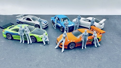 Figuras de Rápido y Furioso 1:64 impresas en 3D sin pintar SIN COCHES - Imagen 1 de 15