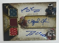 2014 Topps Triple Threads LeSean McCoy Jamaal Charles Alfred Morris Auto 8/9