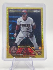 2023 Topps Chrome Update Series - Nick Ahmed  Yellow Mini-Diamond Refractor /75
