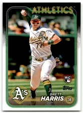 2024 Topps Update #US199 Brett Harris Oakland Athletics Rookie