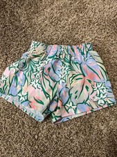 adidas Girl's Multicolor Pastel Floral Print Lined Athletic Shorts sz L