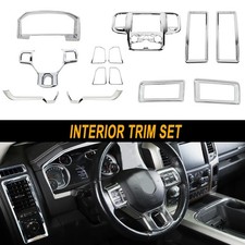 14x Chrome Interior Decor Trim Cover Kit For Dodge Ram 1500 2010-17 Accessories 14x Chrome Interior Decor Trim Cover Kit For Dodge Ram 1500 2010-17 Accessories