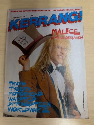 Kerrang! No. 99 - July 25-Aug 7, 1985 Malice cover, Motorhead, Waysted, Tygers