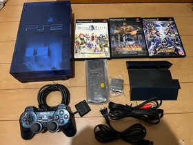 Sony PlayStation 2 PS2 Console SCPH-37000 Ocean Blue  with BOX and Manual