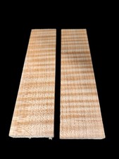 Bookmatched Stabilized Maple Knife Scales   Wood Handles for Knives 6x1.5x0.45 