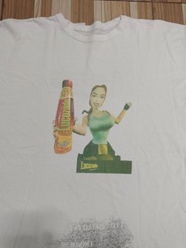 Vintage Tomb Raider 1990s Video Game Promo Lucozade Energy Drink Rare Shirt XL