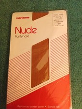New Vintage Marianne Pantyhose Size A Suntan Sandal Toe