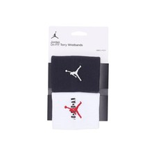Nike Jordan Dri-FIT Frottee Armbänder In Weiß & Schwarz - 2er Pack