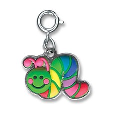New Charm It Silver Tone Smiley Face Caterpillar for Children's Bracelet Charm