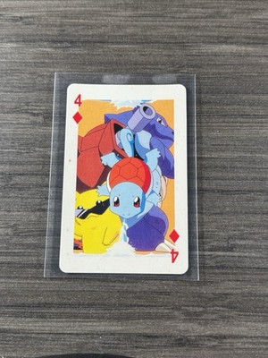 Squirtle /  Blastoise 1999 Pocket Monster Pokémon Vintage Poker Card Holo Back