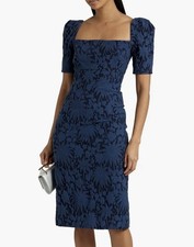 $2990 OSCAR DE LA RENTA  Embroidered Cotton-Blend Dress