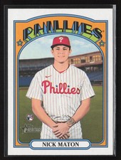 2021 Topps Heritage Nick Maton #602 Rookie Philadelphia Phillies CF