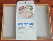 NEW Brightroom 9" x 12" Stackable Bamboo Accessory Tray