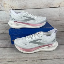 Brooks Glycerin 23 Womens Sz 9.5D Wide Running Shoes White Harbor Mist Metallic