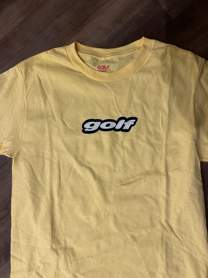 Golf Wang Yellow Golf Logo Yellow Crew Neck T-Shirt Size M - Image 3 of 4