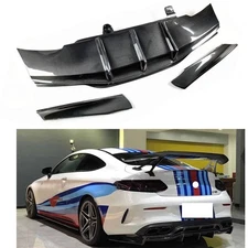 Carbon Fiber Rear Bumper Diffuser For 15-20 2021 Benz C63 AMG S PSM Style 2Door