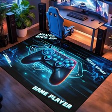 Gaming Rug for Kids Bedroom Living Room Gamepad Gamer Rugs for Bedroom Boys T...