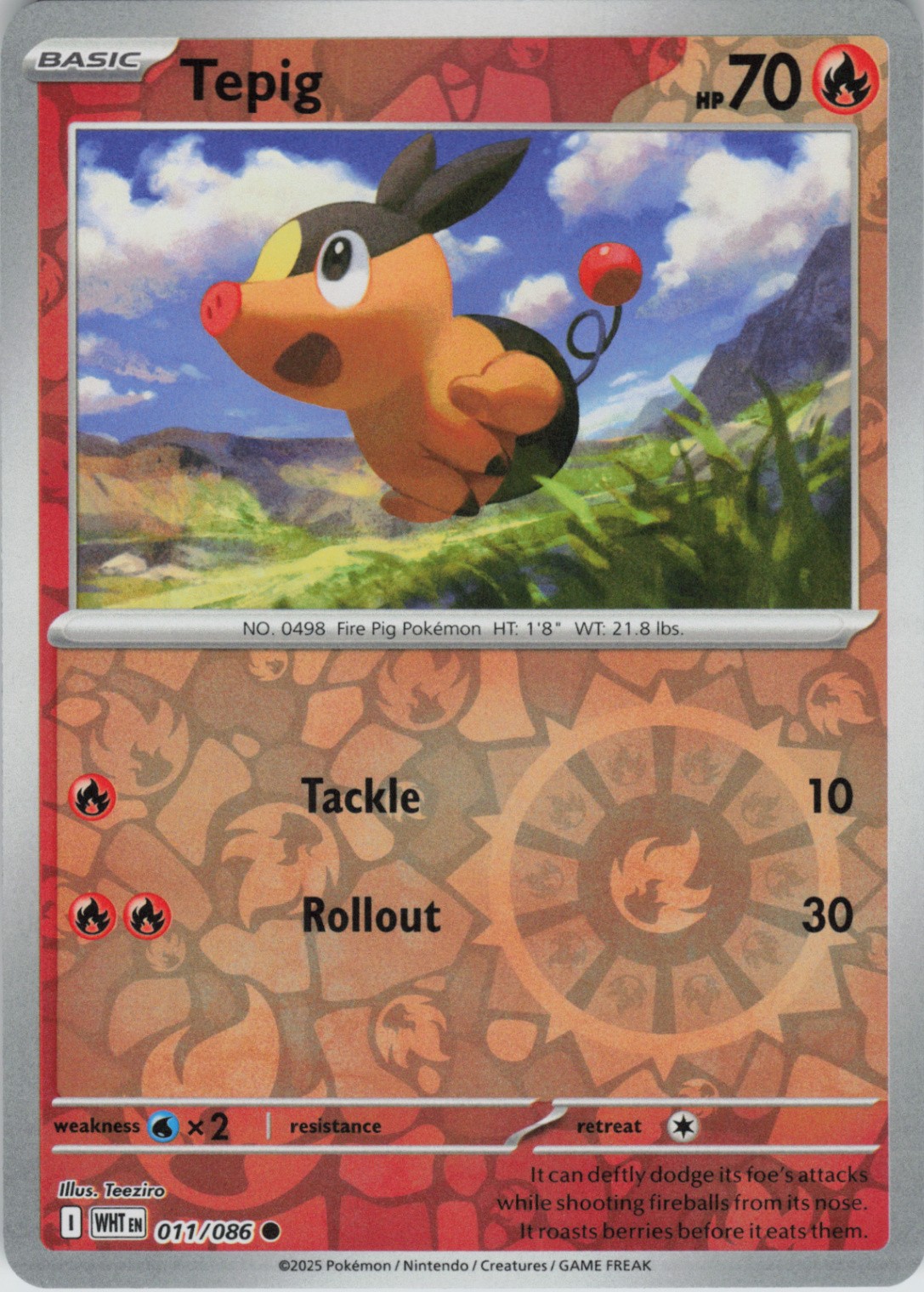 Tepig Common SV: White Flare 011/086 NM