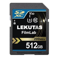 512GB SDXC UHS-I Memory Card - Up to 200MB/s Read Speed, C10, U3, V30, 4K UHD...