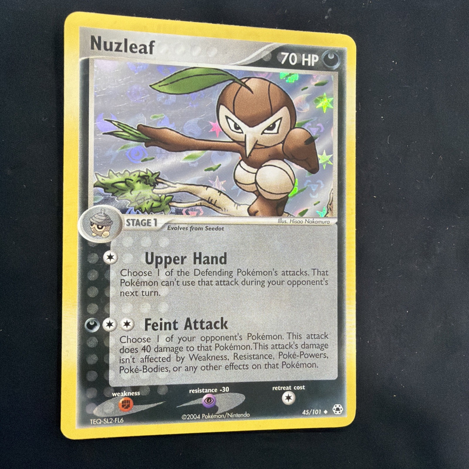 Pokémon Nuzleaf 45/101 Reverse Holo EX Hidden Legends NM