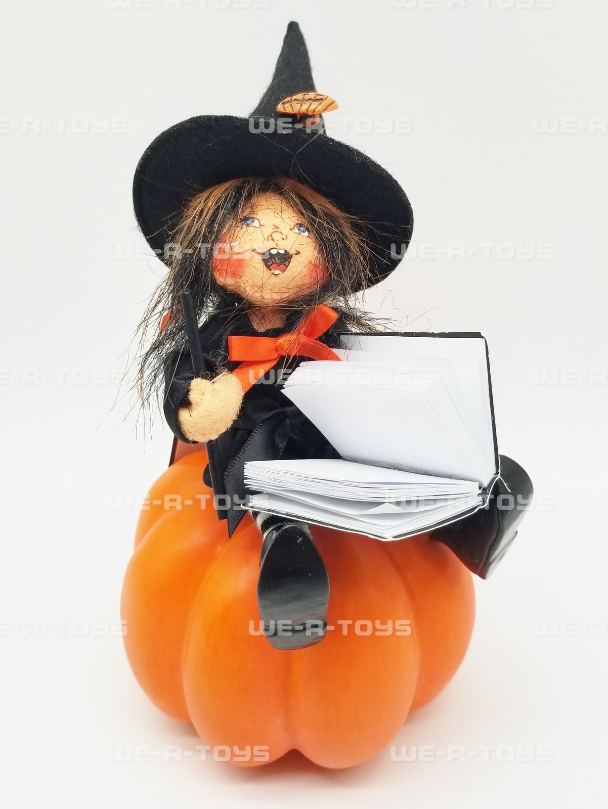 Annalee Witch Kid On Pumpkin 6"" Doll No. 201007