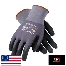 MaxiFlex 34-874 Ultimate Nitrile Palm Coated Gloves, Gray, XL, 12-Pair Pack