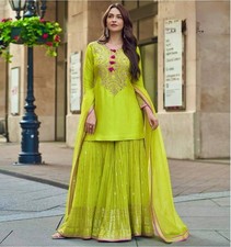 Presenting New Heavy Faux Georgette Kurta Palazzo With Dupatta For Party