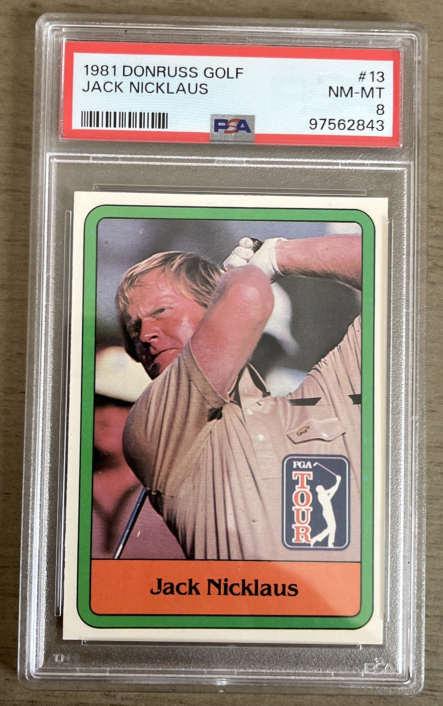 PAIR - 1981 Donruss Golf Jack Nicklaus Rookie RC #13 PSA 8 view 4