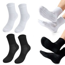 Lot 1/3/5 Pairs Mens Cotton Athletic Sports Work Crew Socks Size 5.5-11