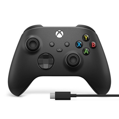 XBOX Wireless Gaming Controller USB C Cable Carbon Carbon Black + USB-C Cable
