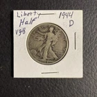 1944-D Walking Liberty Half Dollar, Circulated, 90% Silver
