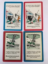Mammoth Spring Canning Caveman Fishing Man Rare Retro Playing SWAP CARDS Set Lot