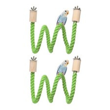 2 Pcs Bird Rope Perch Swing Bird Stand Rope Perch 32 Inch Light Green