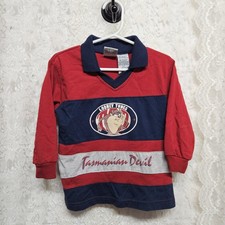 Vintage 90s Looney Tunes Tazmanian Devil Long Sleeve Shirt Size 2 Toddler