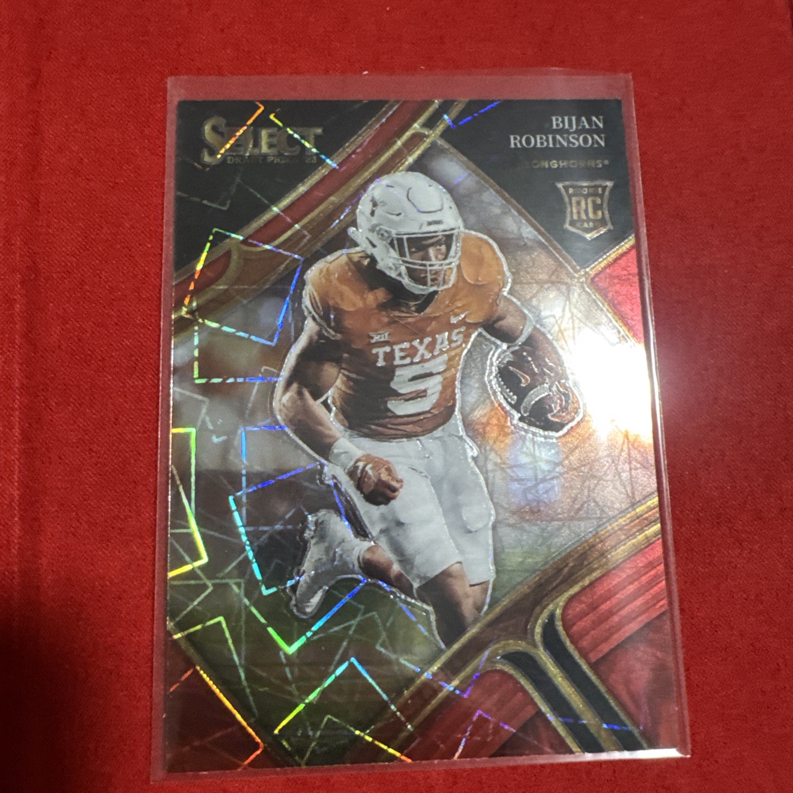 2023 Panini Select Draft Picks - Field Level Red Lazer Prizm #109 Bijan Robinson