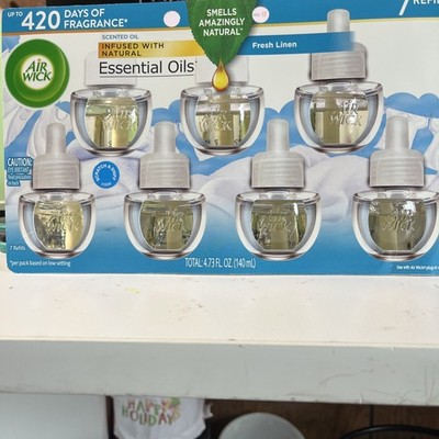 Air Wick Essential Oil Scented Oil Refill - FRESH LINEN = 7 refills
