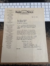 Cornelius Vanderbilt Jr.  newspaper publisher Signed Letter DC3703