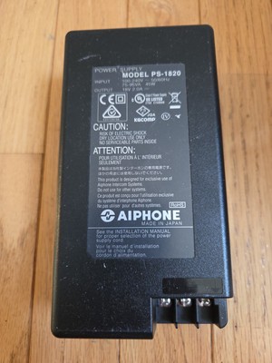 AiPhone PS-1820 PS-1820UL 18V 2.0 A Power Supply Adapter