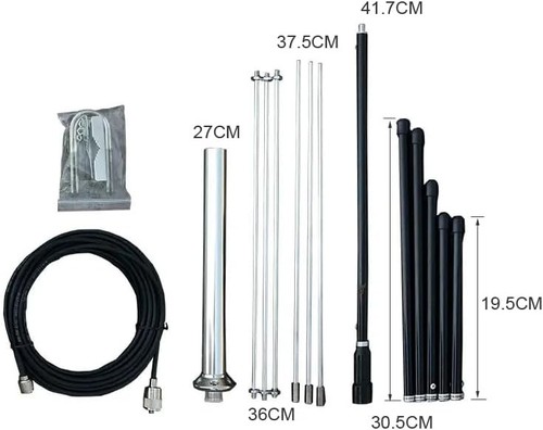 1/4 Wave Outdoor GP Antenna for FM Transmitter, Professional Waterproof black - Picture 2 of 3
