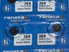 2 pack - Renata 364 Batteries SR621SW - AG1 - LR621