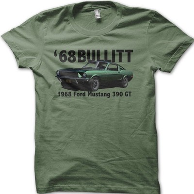1968 Bullitt Mustang 390 GT Classic Motorsport Oldtimer Auto T-Shirt 06129