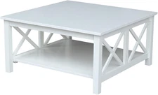 Solid Wood Hampton Square Coffee Table, White